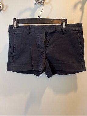 Theory Navy Button-Front Women's Micro Mini Shorts